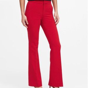 Banana Republic High-Rise Flare Pant in Ultra Red